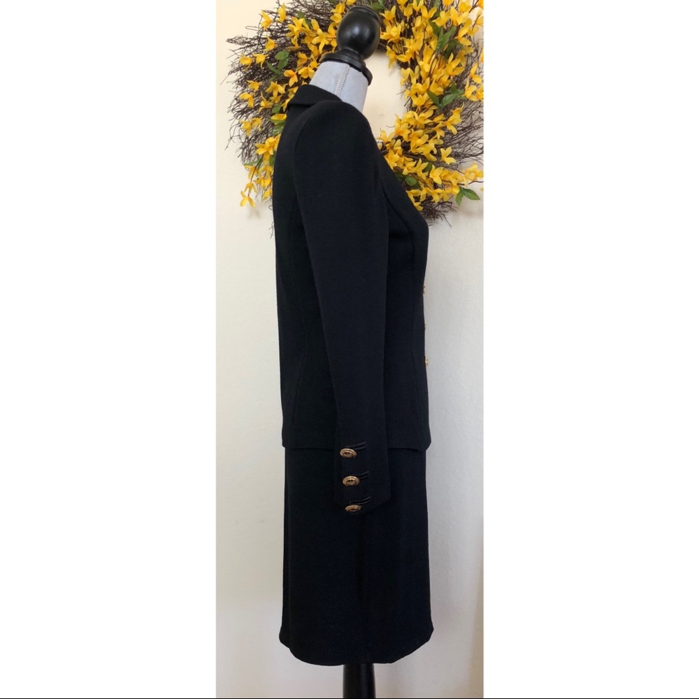 ST. JOHN BASICS SANTANA KNIT SKIRT JACKET SUIT - Picture 5 of 8